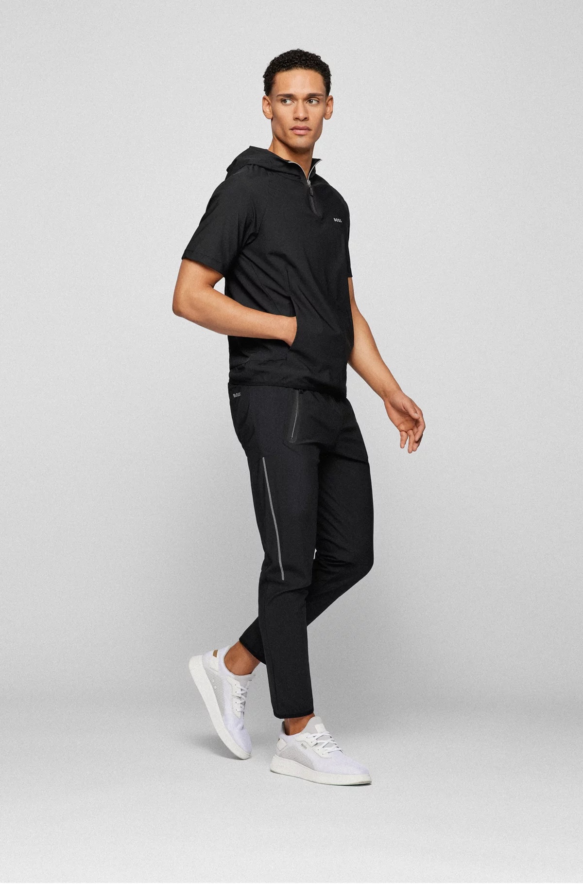 Shop Hugo Boss Logo Sweatpants In Black