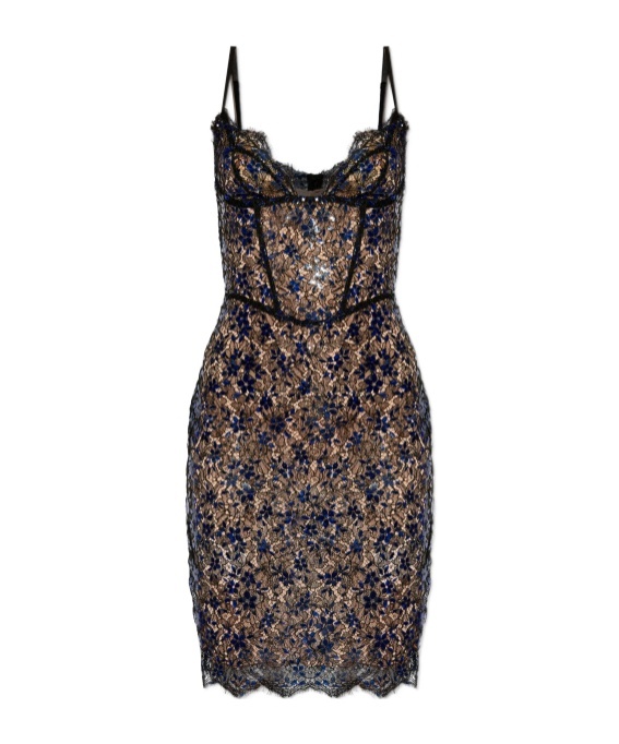 Dsquared2 Short Skirt With Shoulder Straps In Black