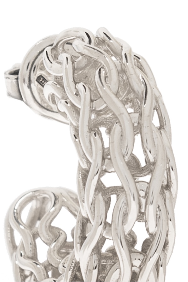 Bottega Veneta Hollow-out Design Earrings In White
