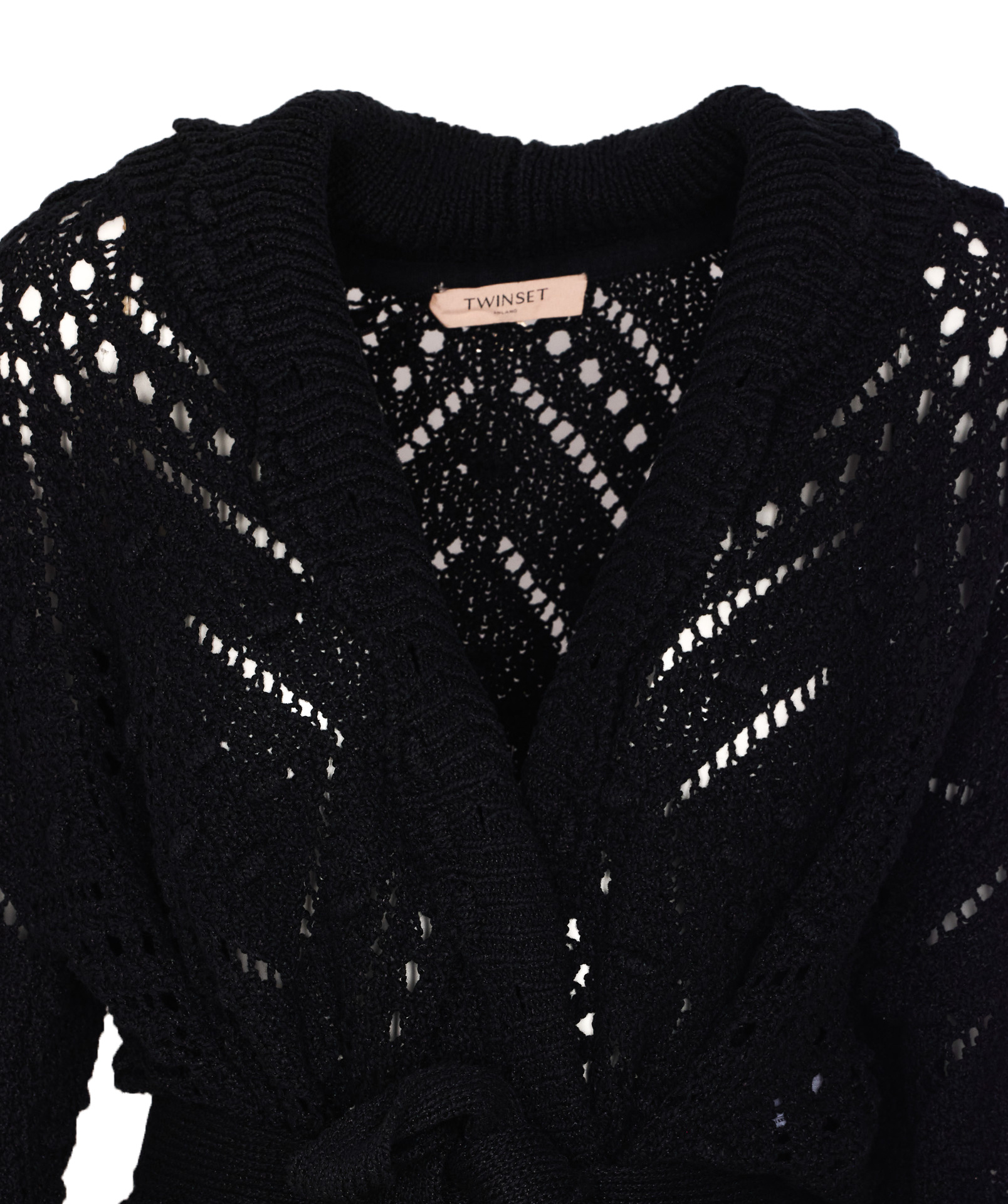 Shop Twinset Knitted Cardigan With Belt