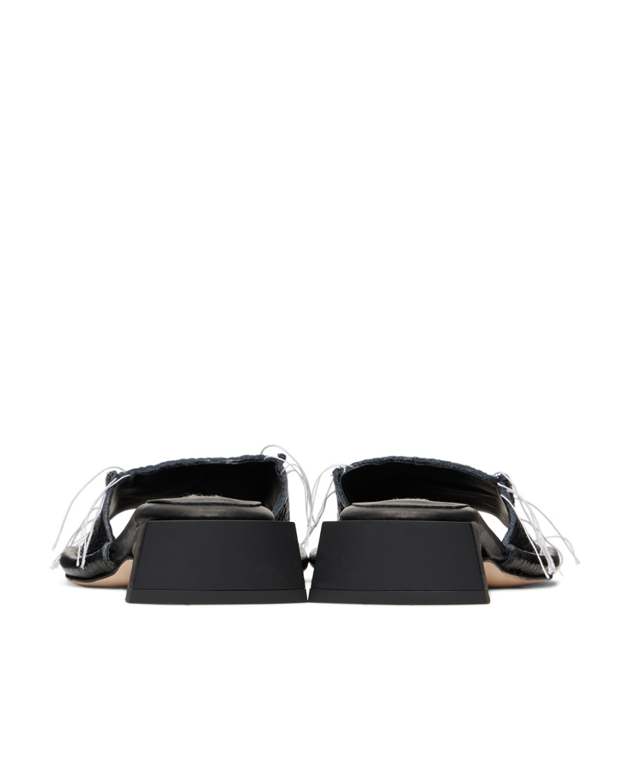 Shop Miista Colliding Sewing Slippers In Black