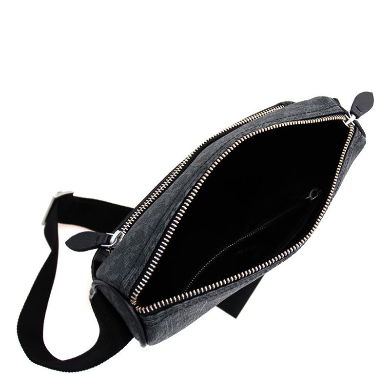 Emporio Armani Dark Gray Logo Logo Satchel In Black