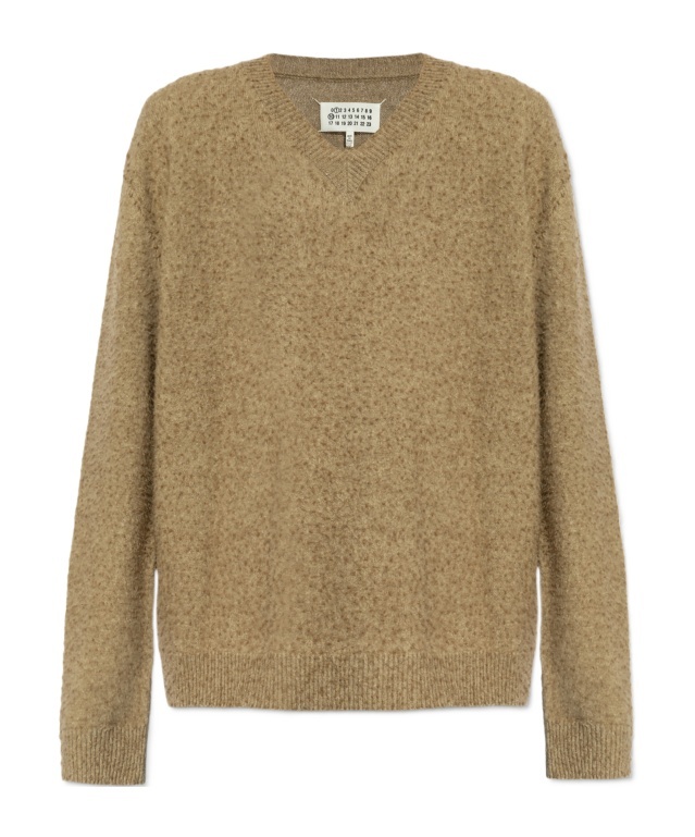 Maison Margiela Long-sleeved Sweater In Brown