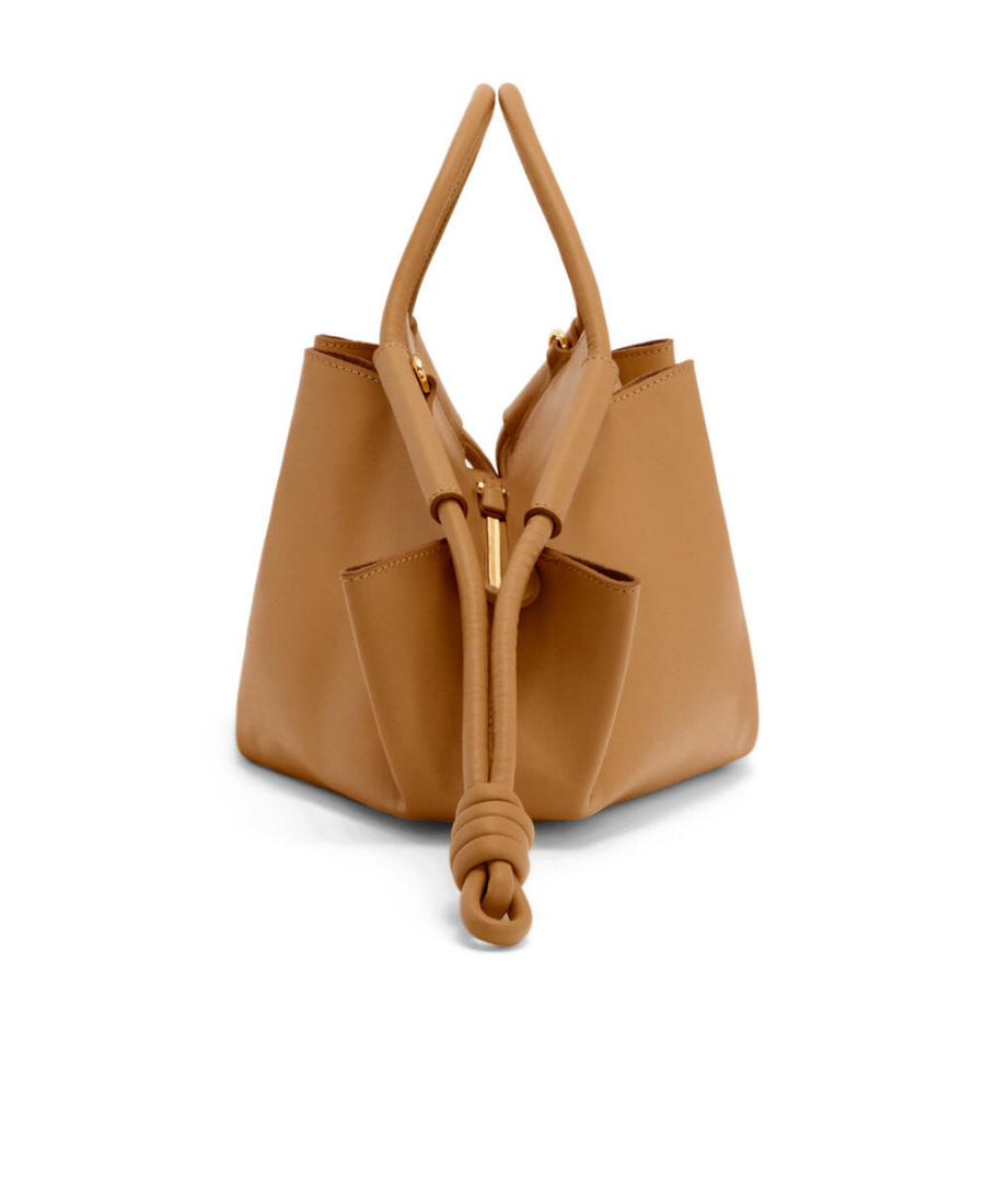 Loewe Small Paseo Bag In Shiny Nappa Calfskin In Brown