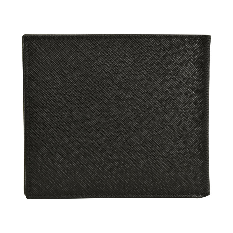 Prada Logo Logo Folded Wallet In Black