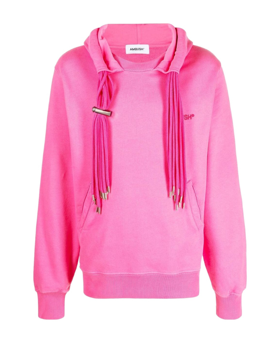 Ambush Multicord-drawstring Cotton Hoodie In Pink