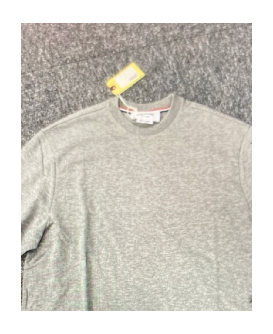 Thom Browne 4-bar Long-sleeve Cotton Jersey Ruby T-shirt In Gray