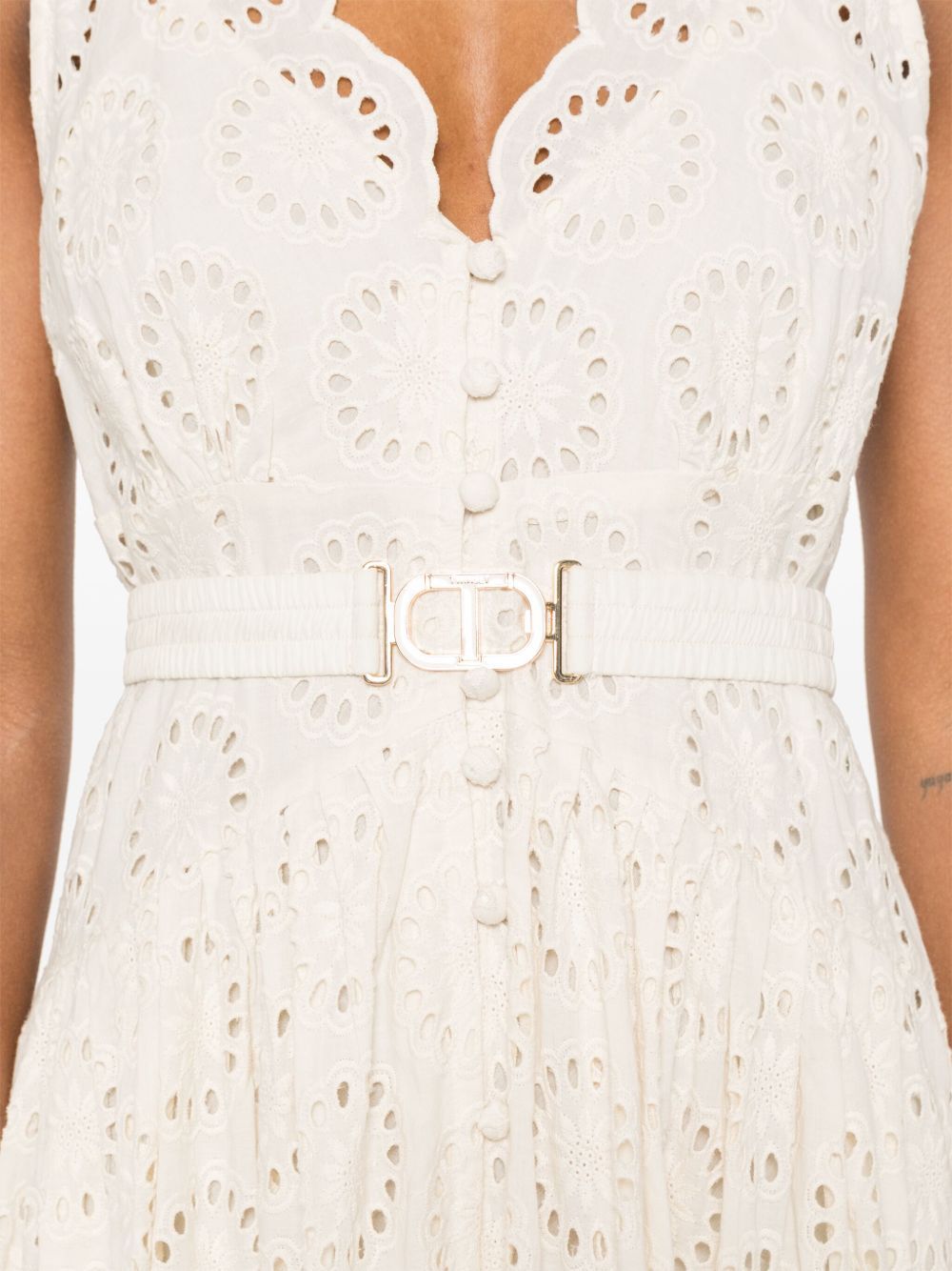 Shop Twinset Broderie Anglaise Maxi Dress
