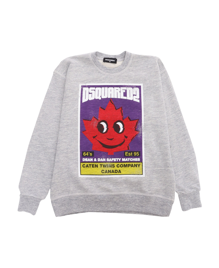 Shop Dsquared2 Logo-print Detail Mélange Sweatshirt In White