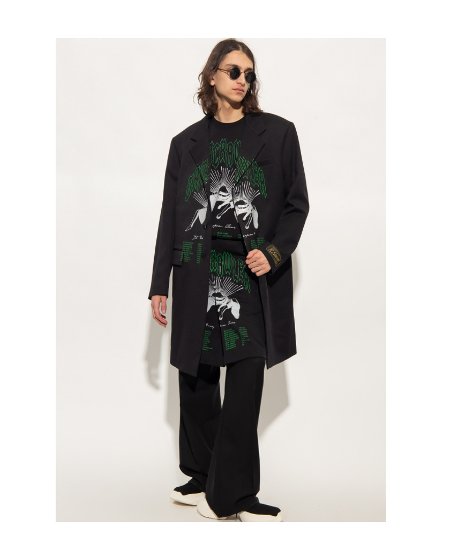 Raf Simons Big Profile T-shirt In Black