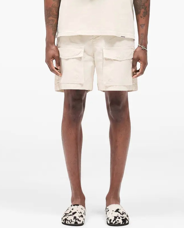Represent Front Pocket Cargo Short In White
