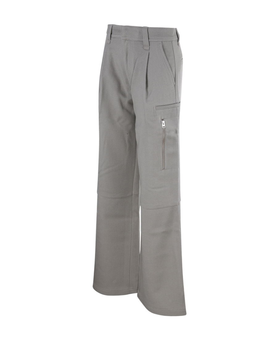 Ami Alexandre Mattiussi Wide-leg Virgin-wool Trousers In Gray