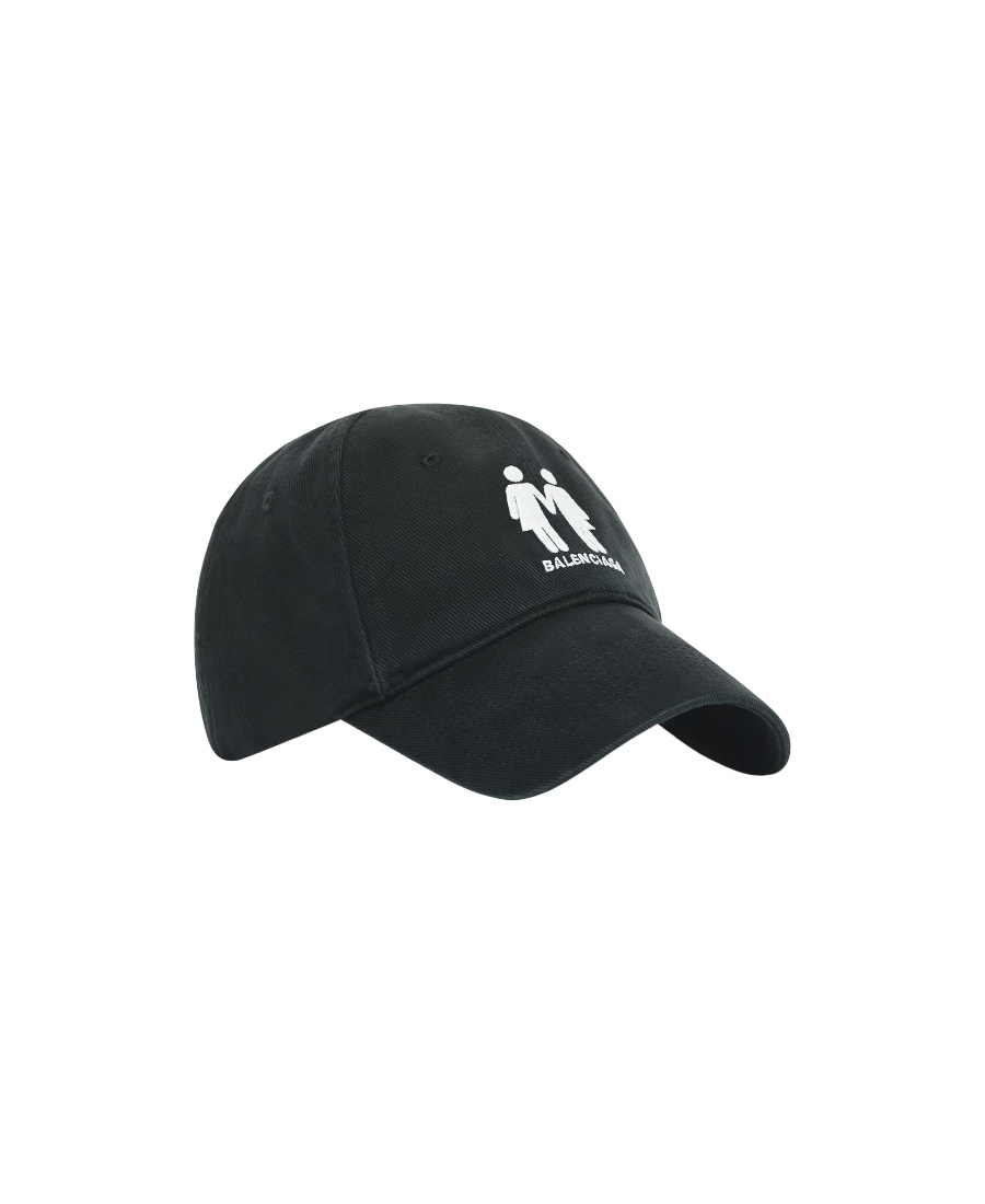 Balenciaga Men Pride Baseball Cap In Black