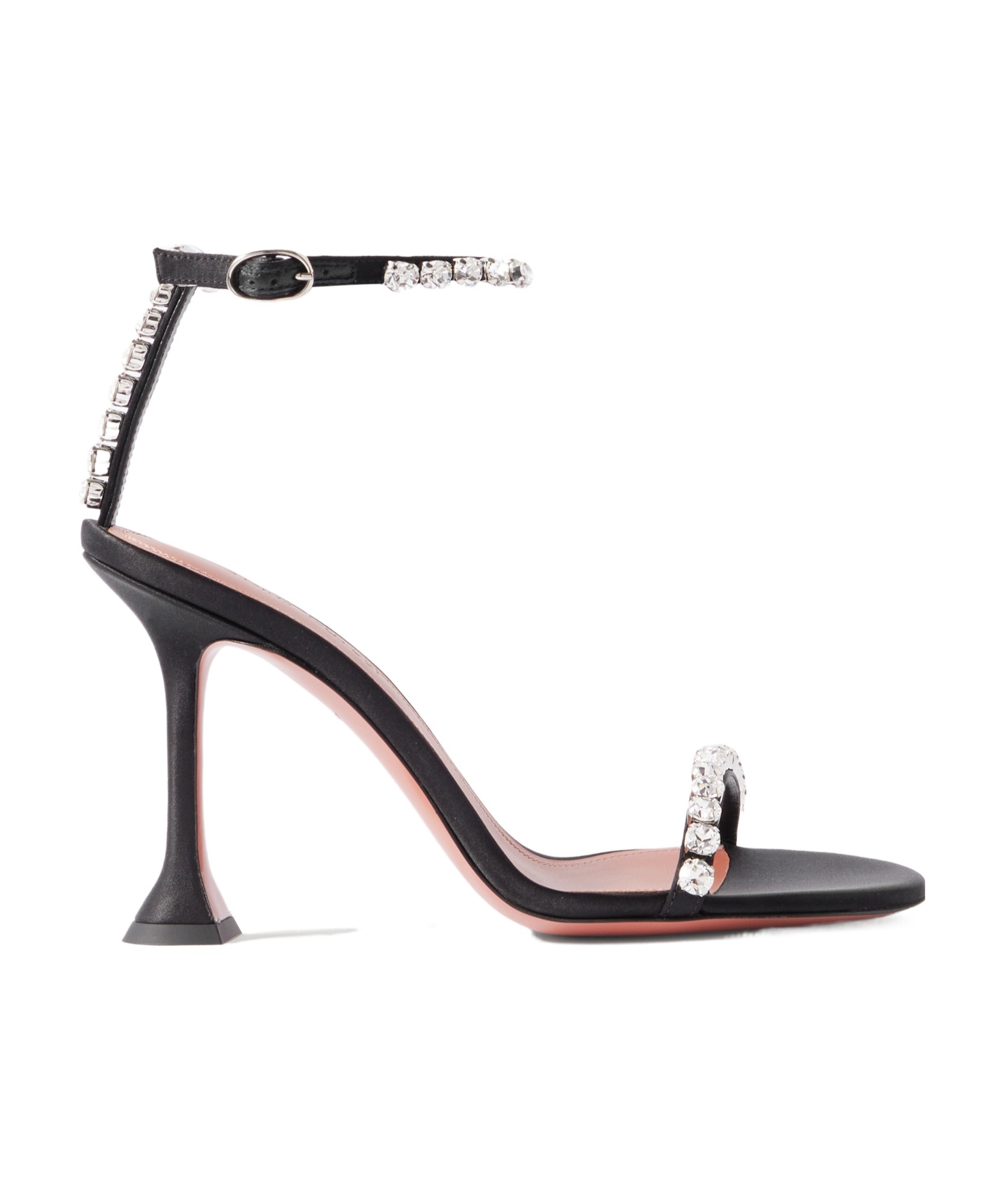 AMINA MUADDI GIGI CRYSTAL-EMBELLISHED HEELED SANDALS