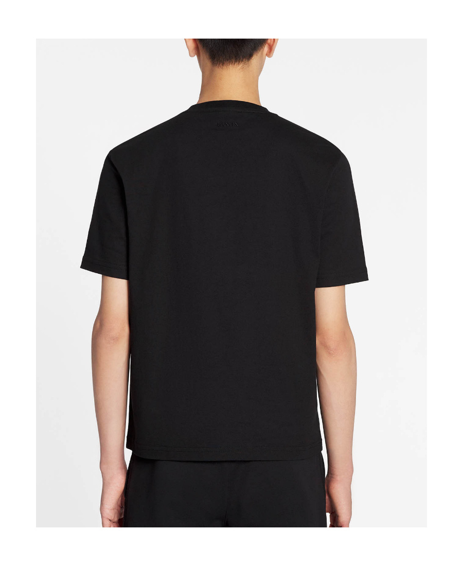 Lanvin T-shirt With Logo And Graphic Print In Black