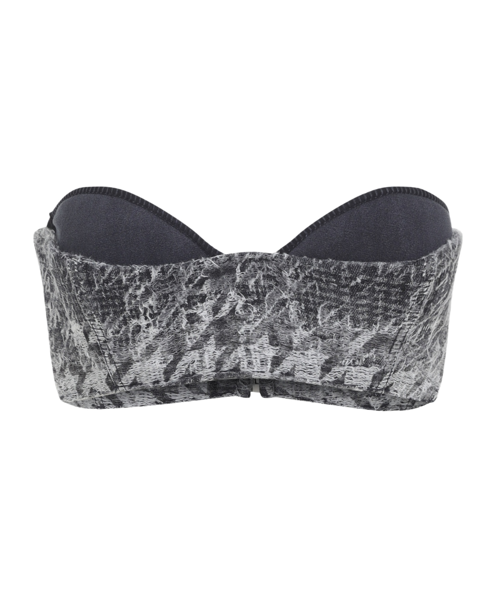 Diesel De-toppys Strapless Cropped Top In Gray