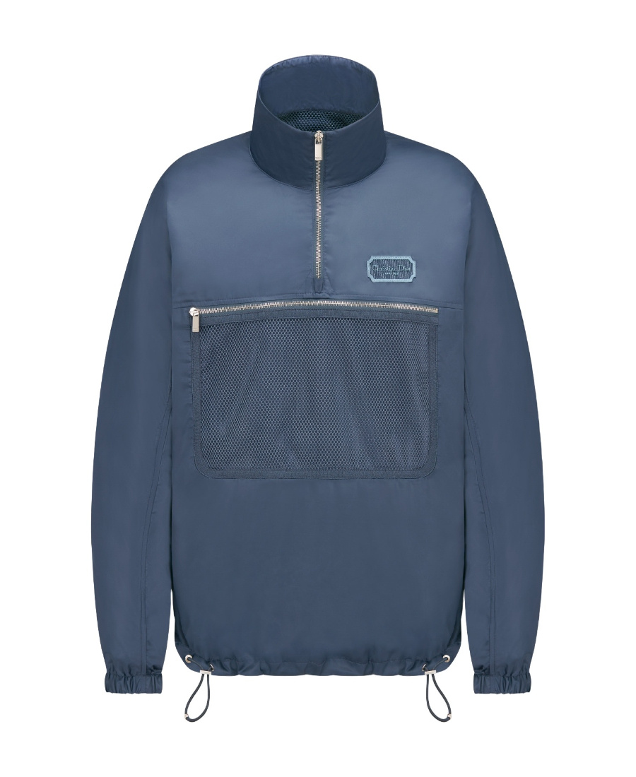 Dior Logo Casual Jacket In Blue