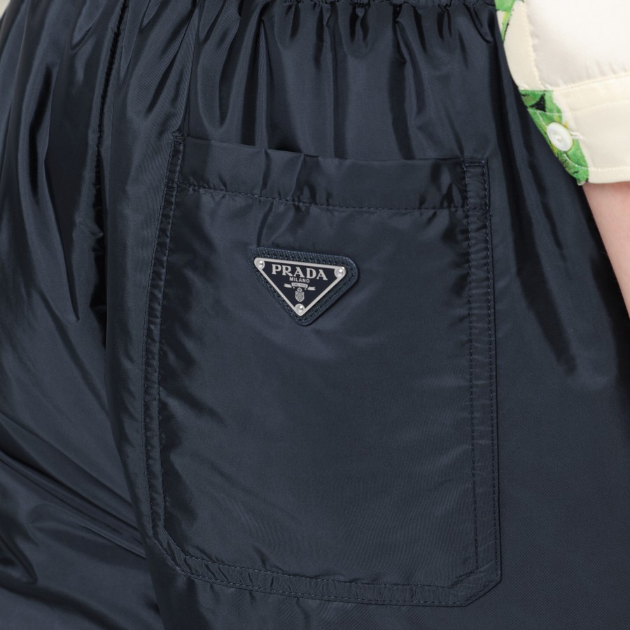 Shop Prada Lightweight Re-nylon Pants In Blue