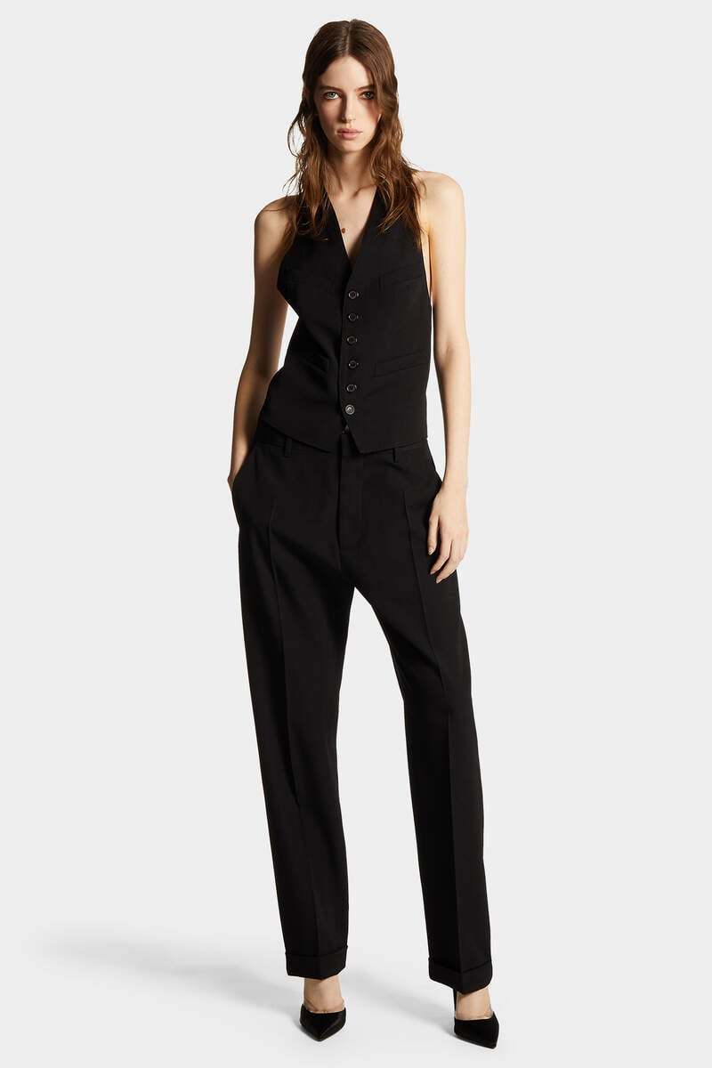 Dsquared2 Straight-leg Tailored Trousers In Black