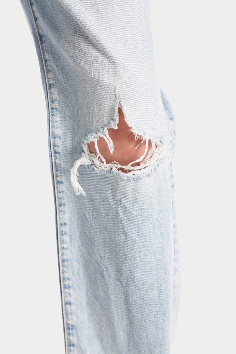 Dsquared2 Ripped-detail Slim-cut Jeans In Blue