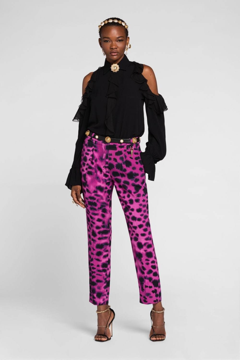 Roberto Cavalli Pattern Printed Straight Tube Trousers In Pink