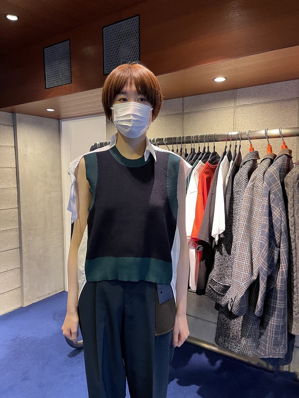 Kolor Splicing Blouse In Black