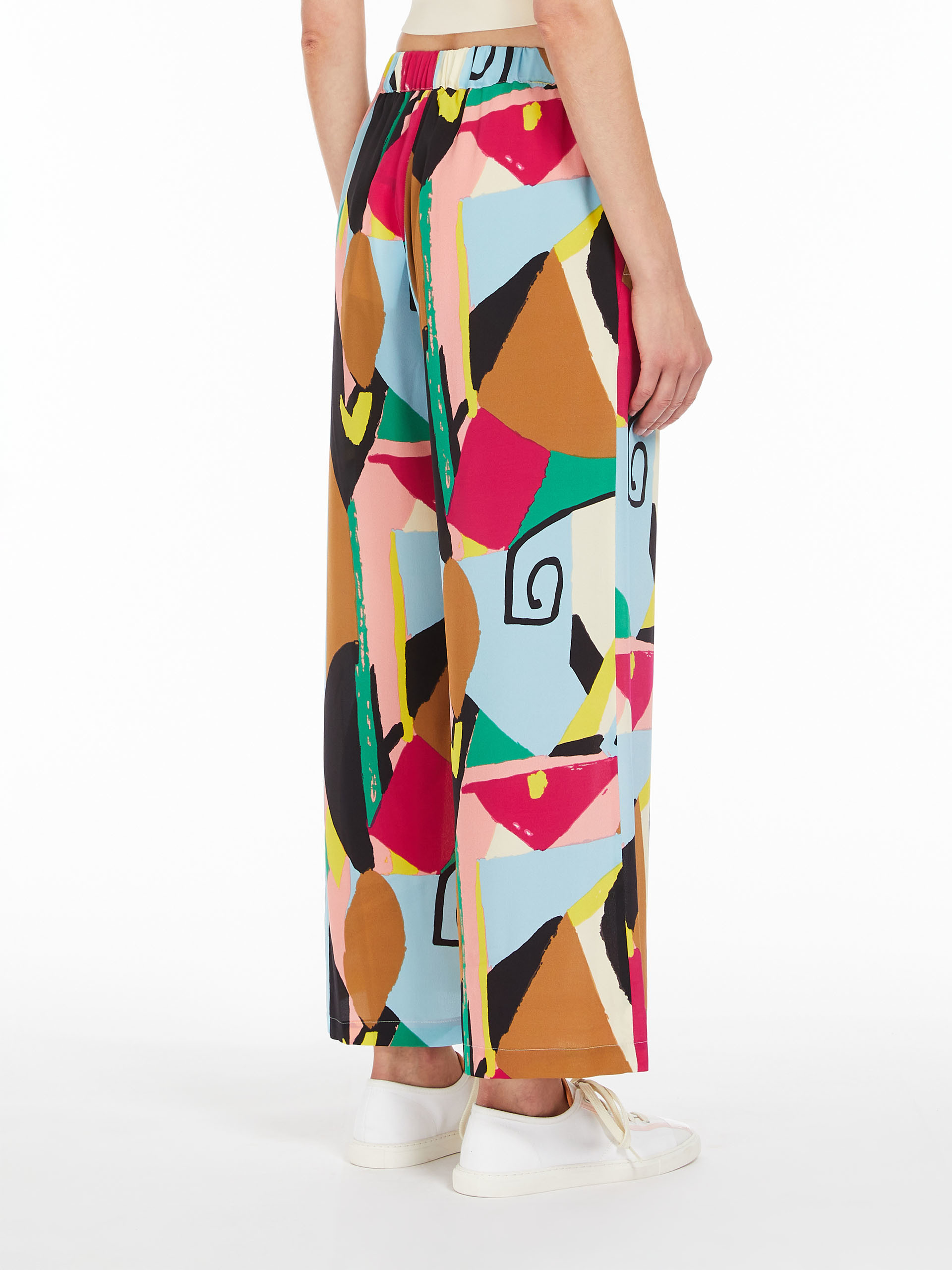 WEEKEND MAX MARA PATTERN PRINTED CASUAL PANTS