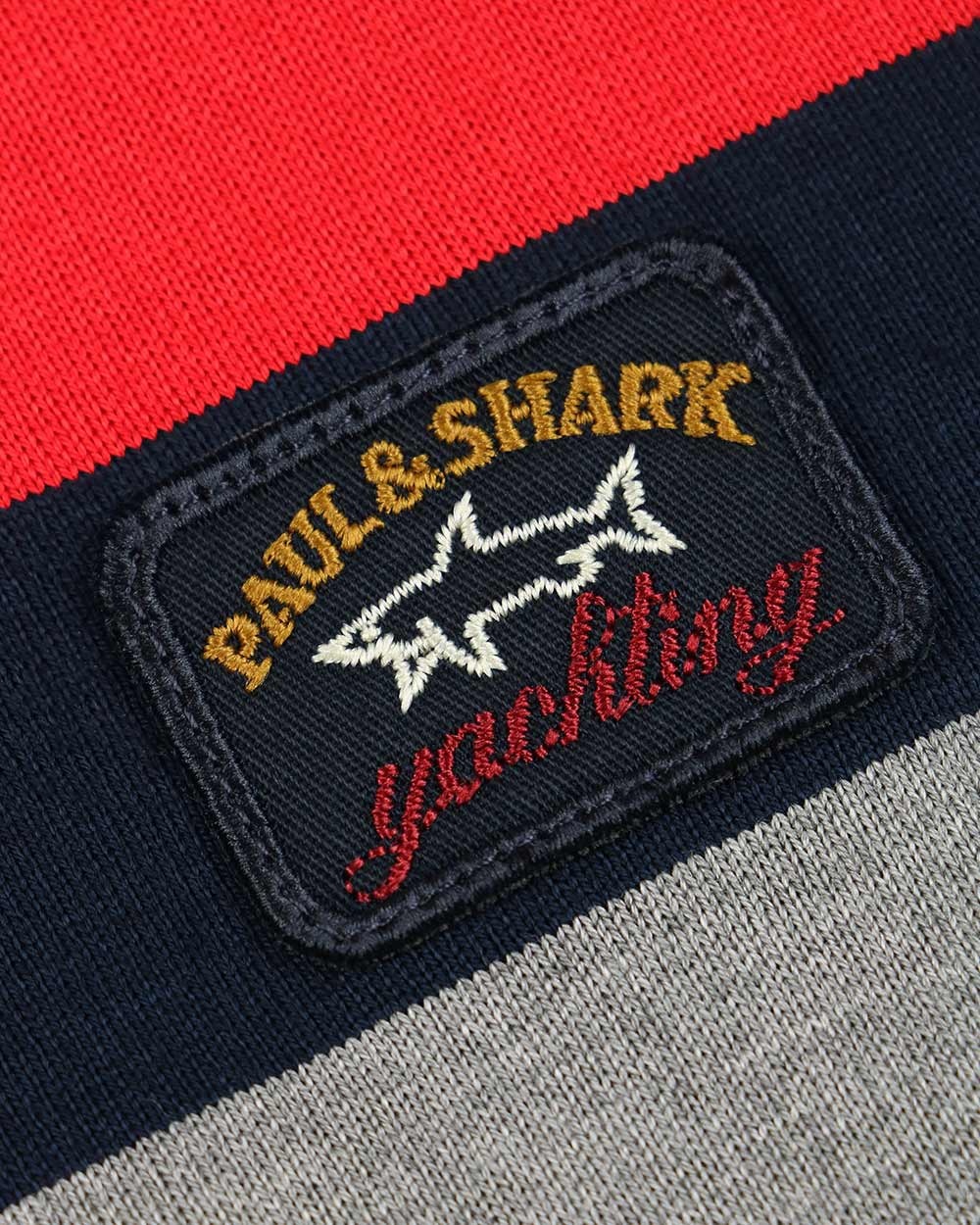 Shop Paul & Shark Striped Polo Shirt In Black