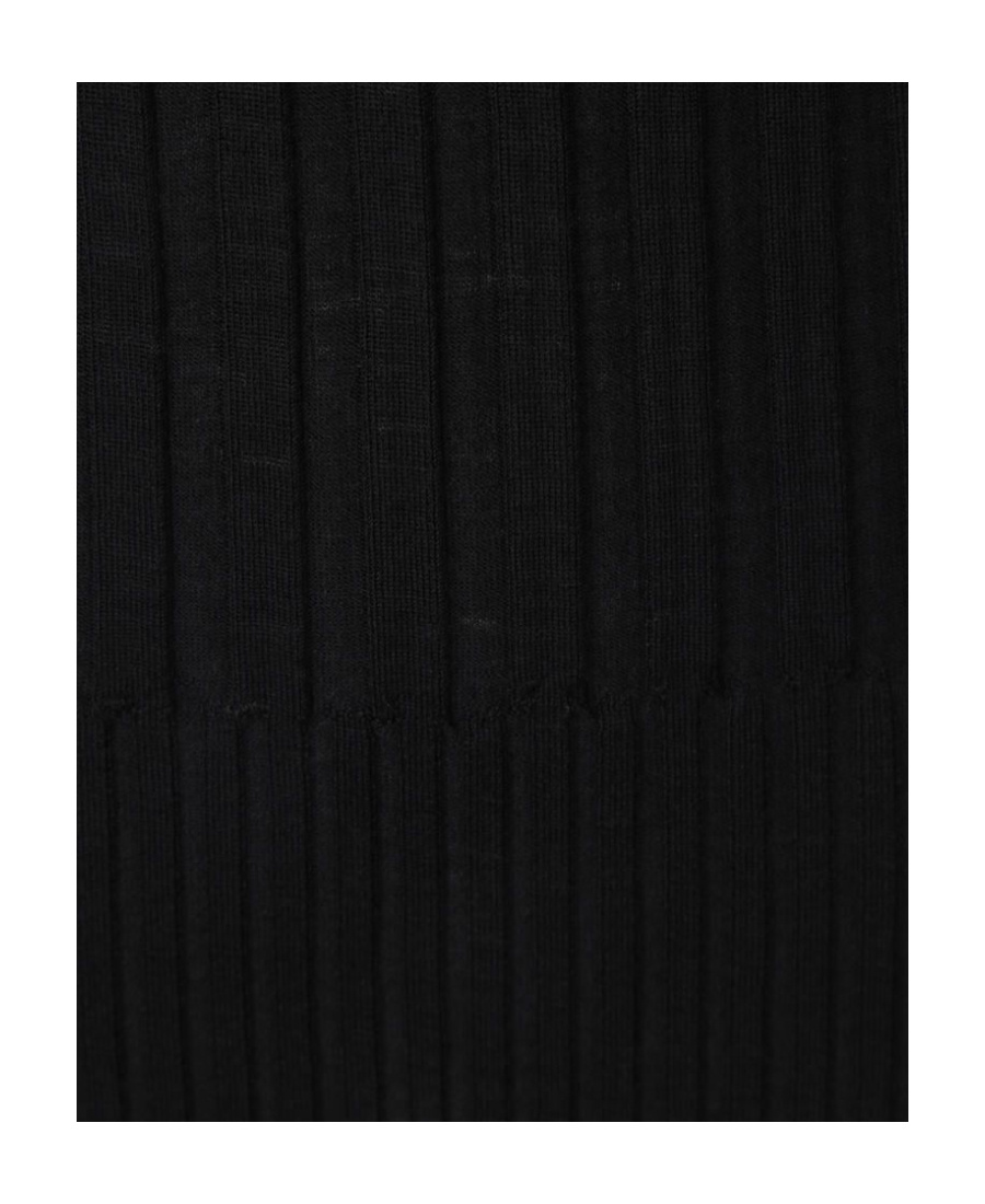 Givenchy Ribbed-knit Wool Dress In Black