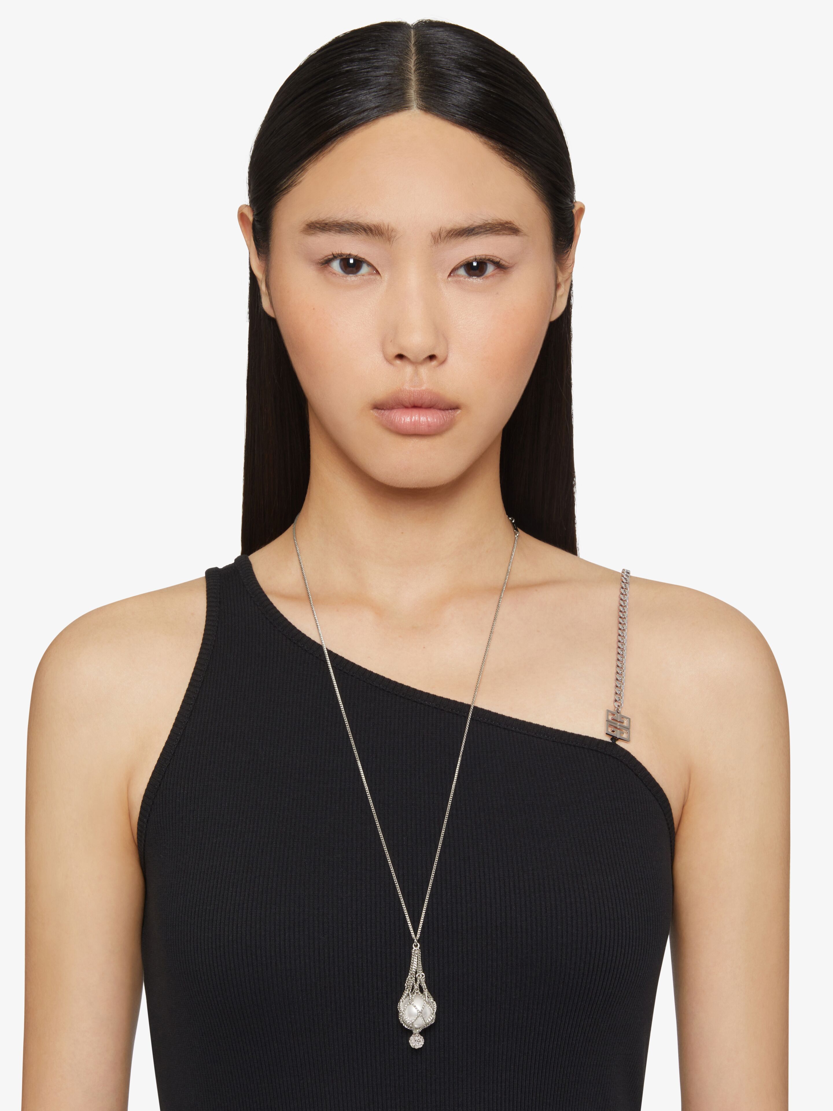 Givenchy Pearling Necklace In Gray
