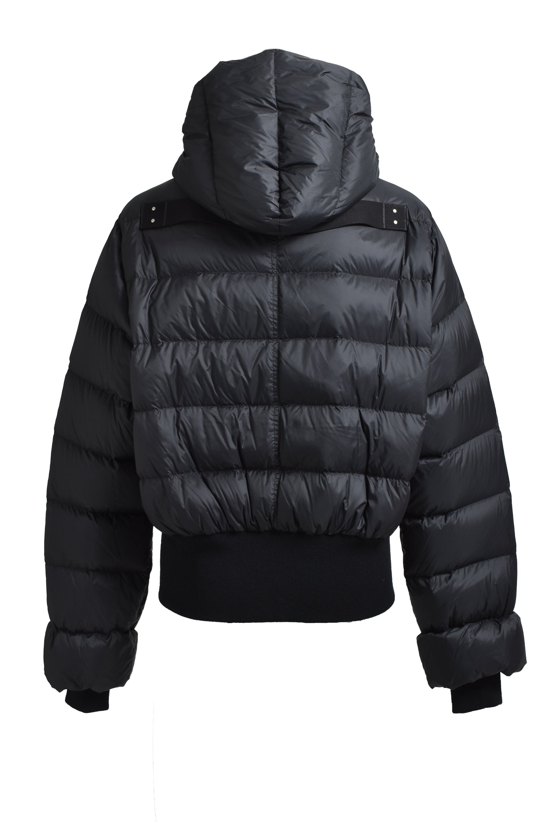 Rick Owens Long-sleeved Down Jacket In Black