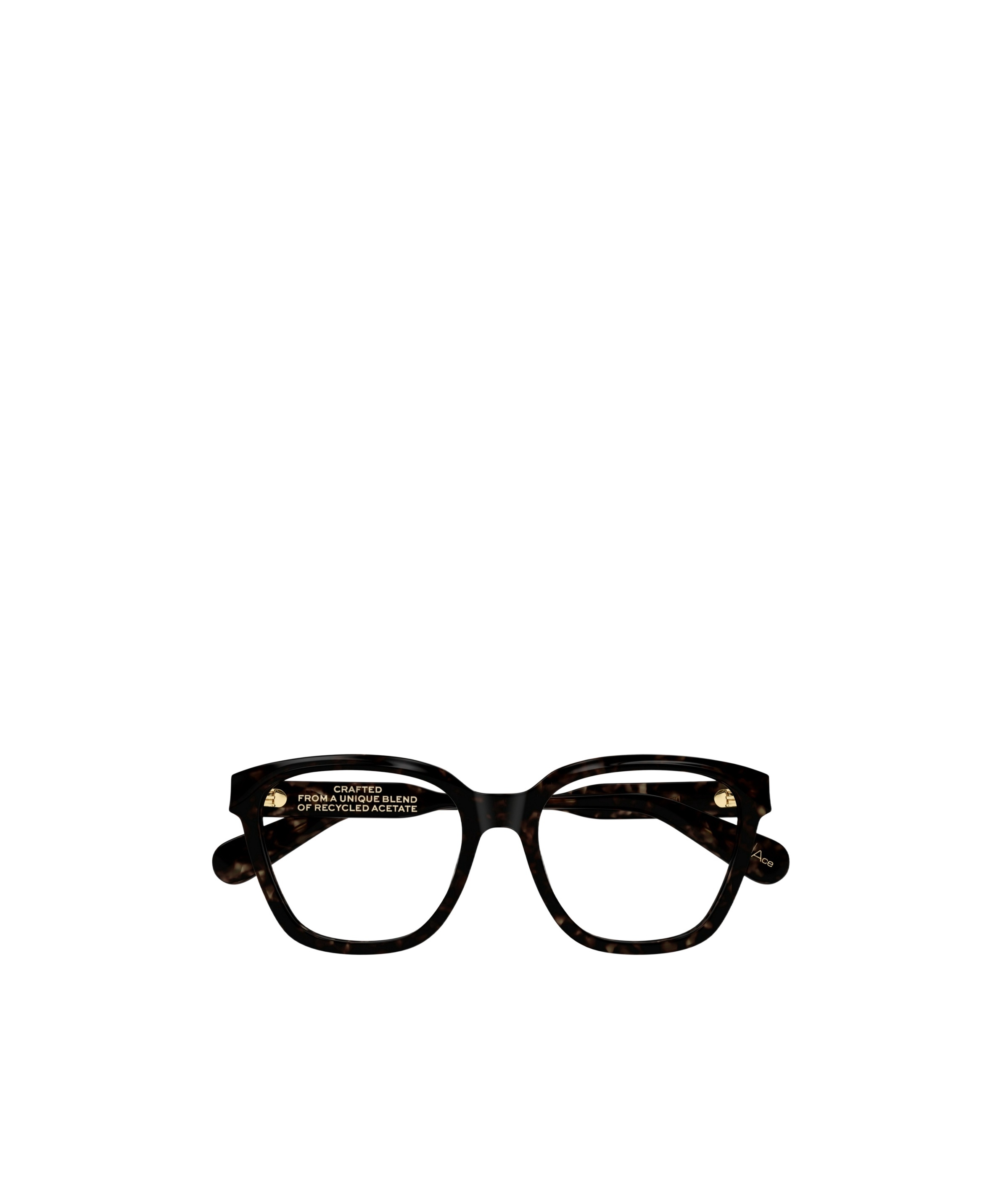 Chloé Eyewear Square Frame Glasses In Dark Brown Hawksbill Turtle