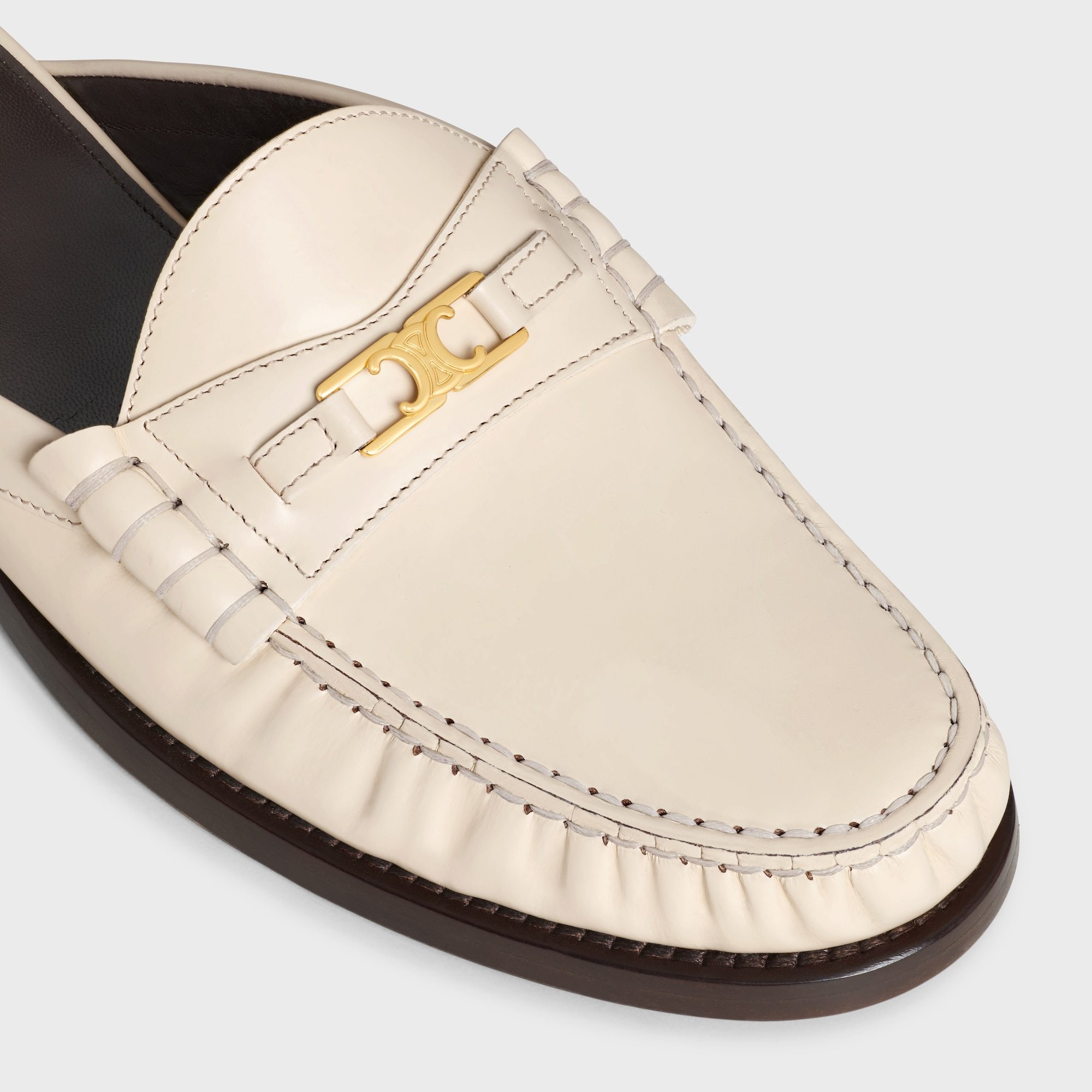 Celine Luco Mules In Milk Color