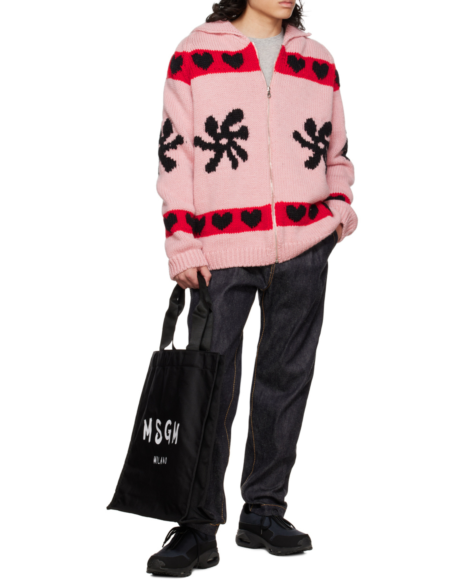 Msgm Logo-print Tote Bag In Black