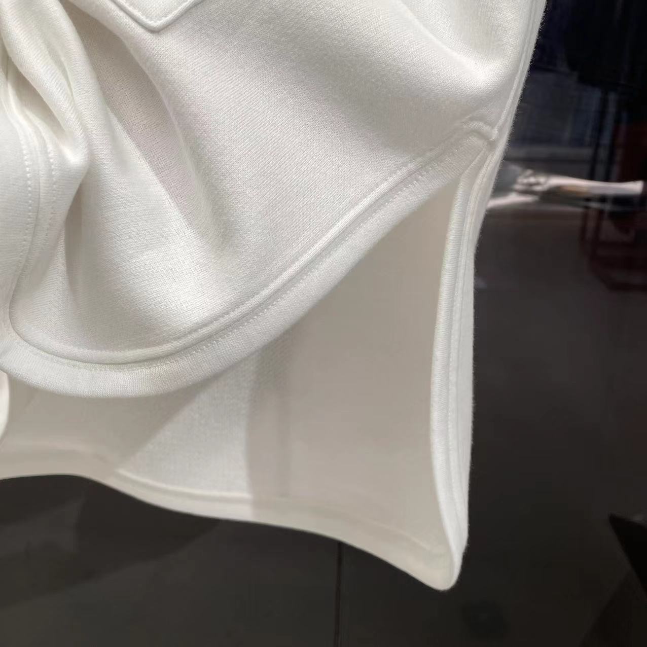 Valentino Hooded Short-sleeved Long T-shirt In White