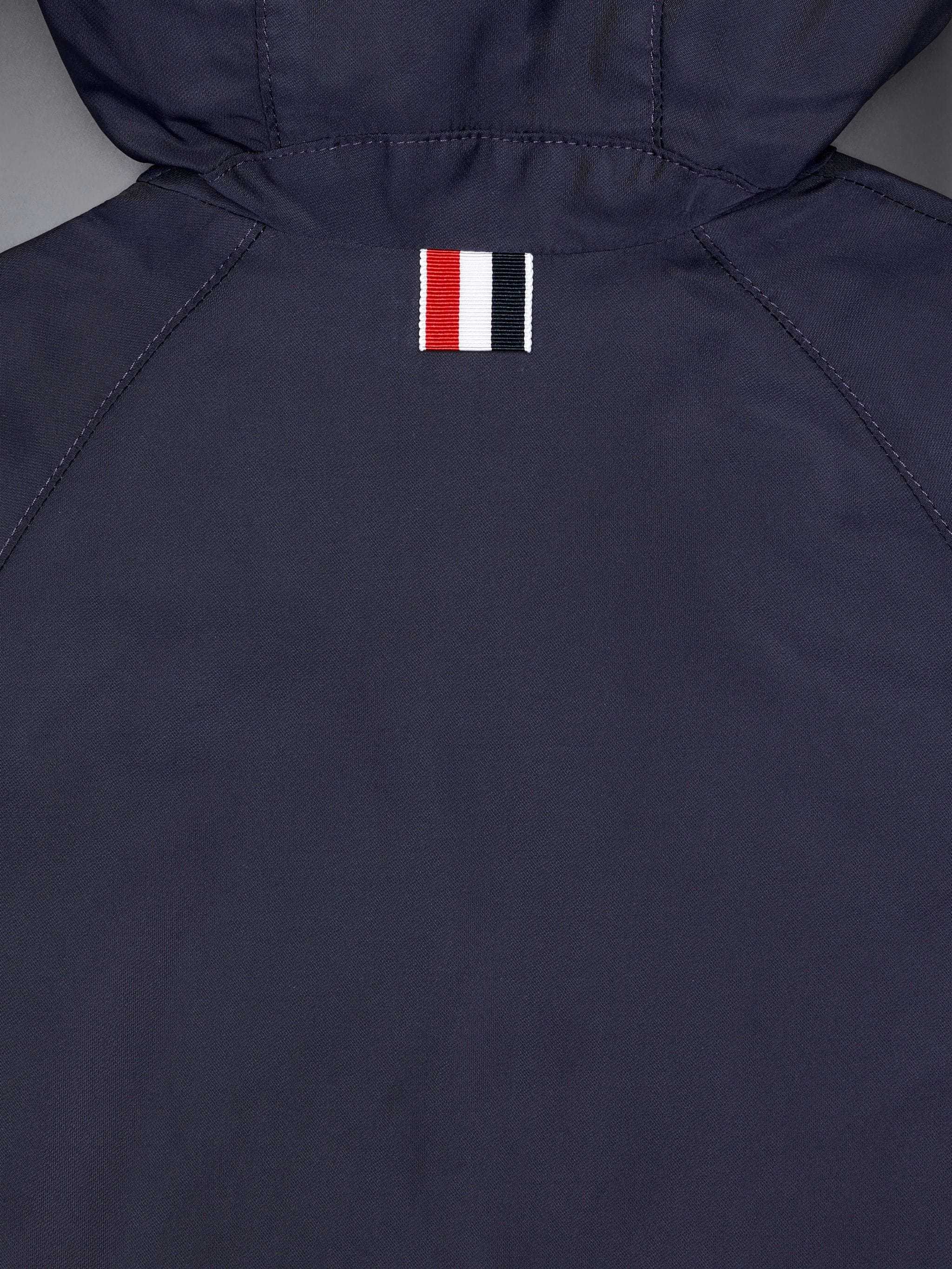 Thom Browne Zip-up Hooded Jacket In Blue