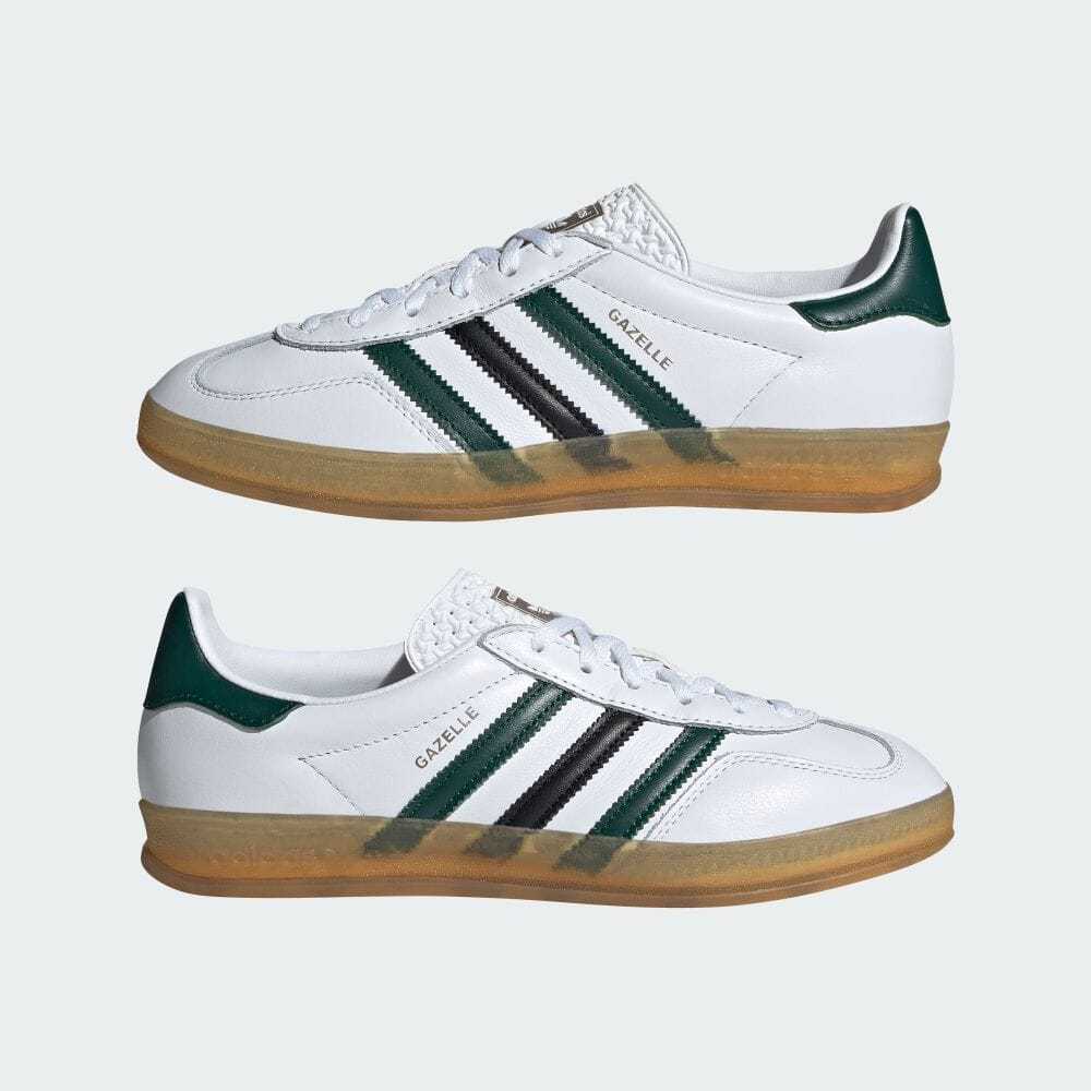 Adidas Originals Scarpe Gazelle Indoor Cream White/collegiate Green/gum In White