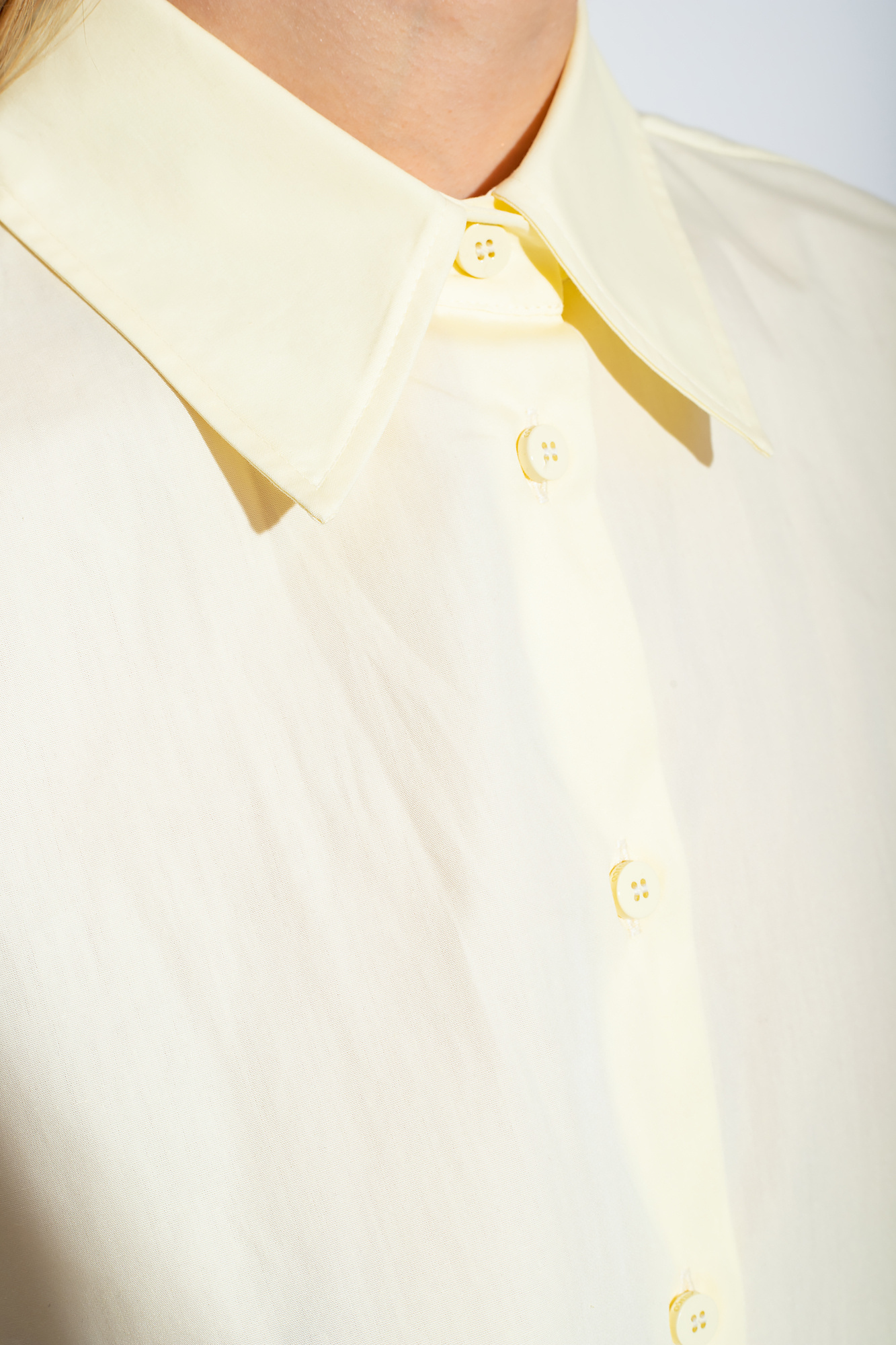 Attico The Hatty Collared Button-up Mini Dress In White