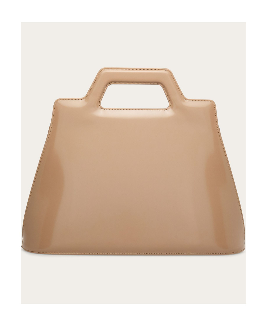 Ferragamo Salvatore Wanda Medium Top Handle Bag In Nude