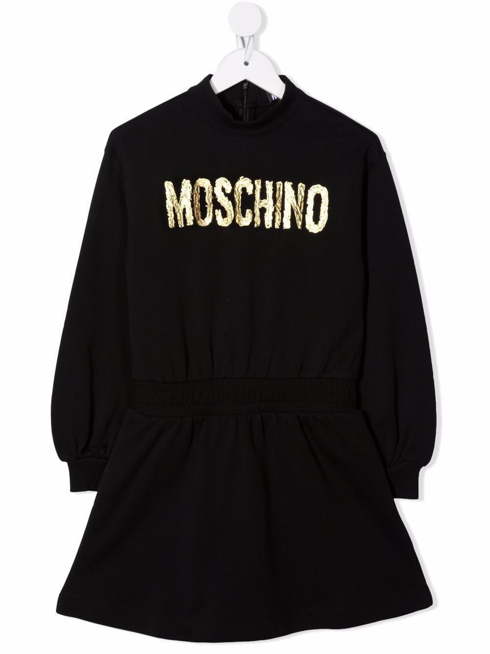 Moschino Abito Felpa Con Logo In Black