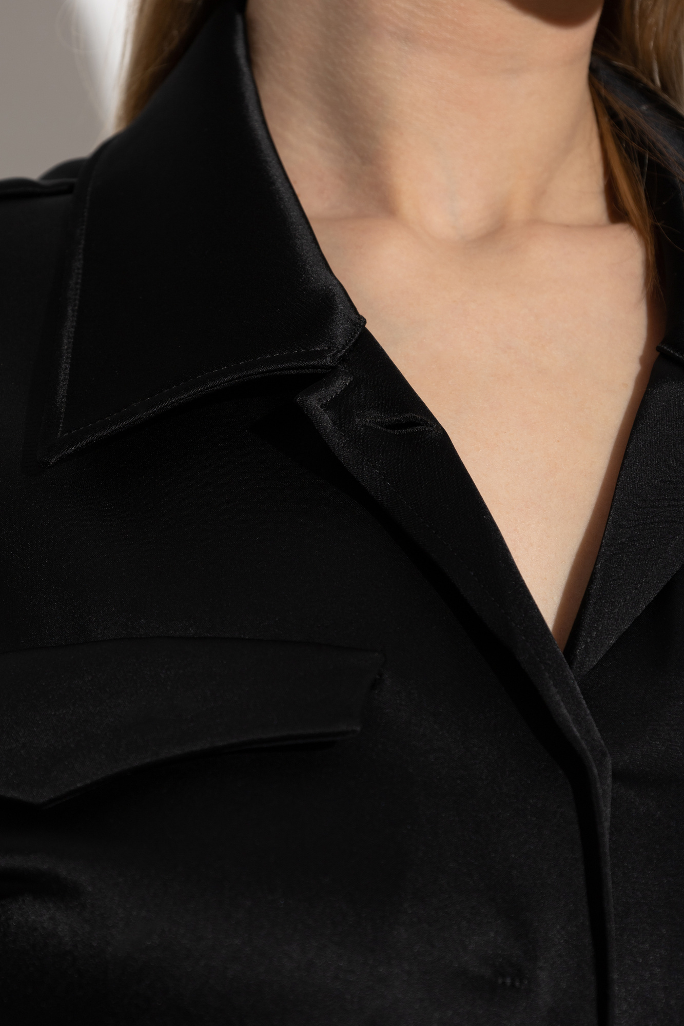 Courrèges Backless Shirt Bodysuit Clothing In Black