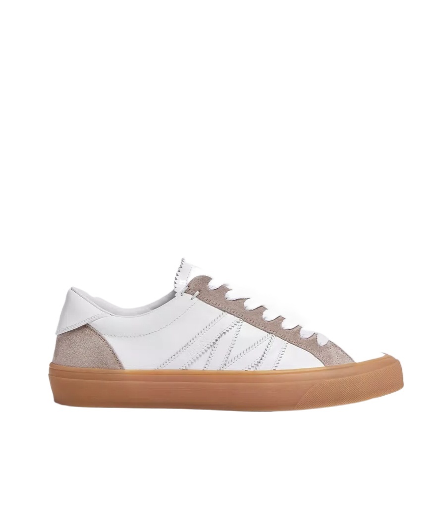Moncler Monaco 2 Lace-up Sneakers In White
