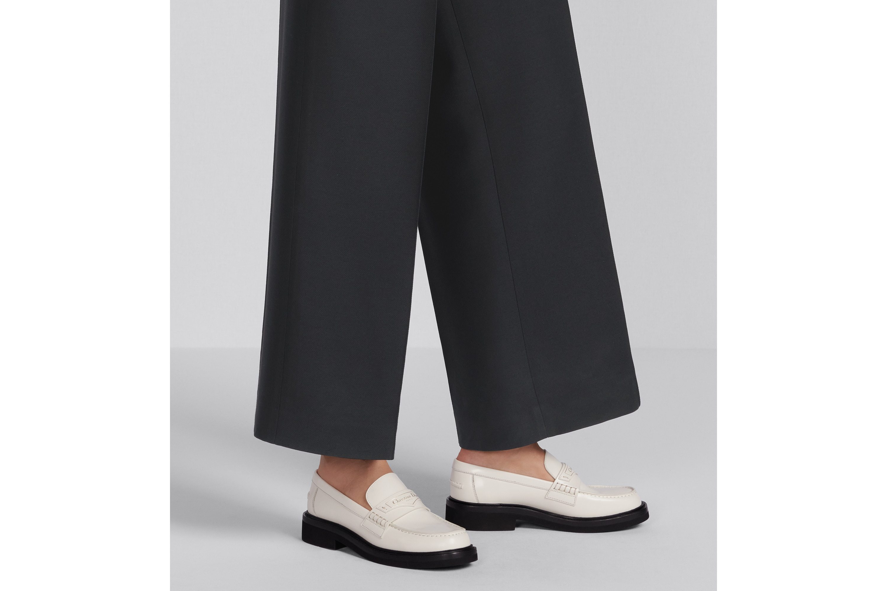 Dior Logo Loafers In White