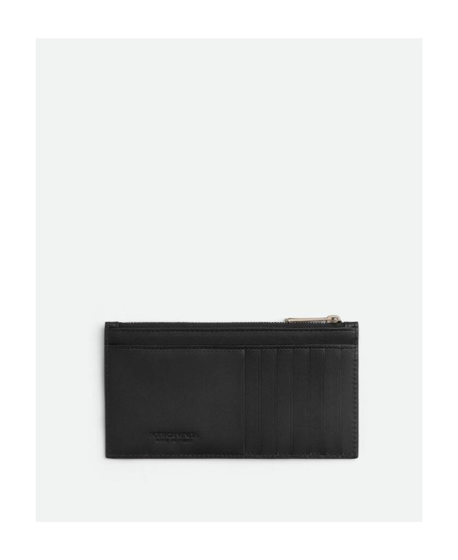 Bottega Veneta Long Zipper Card Case In Black