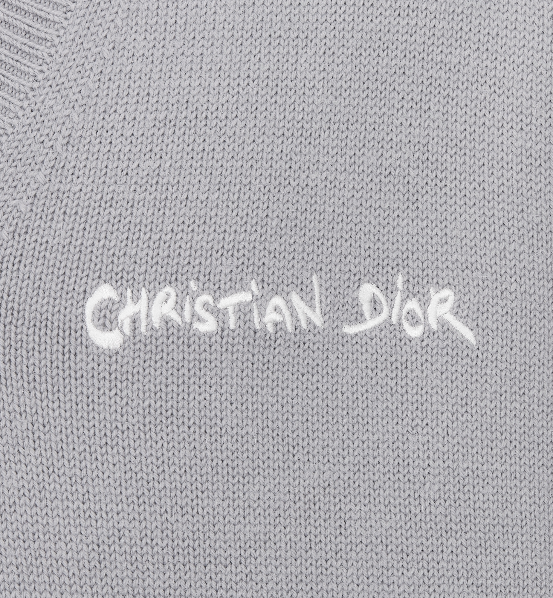 Dior Logo Wool Vest In Gray