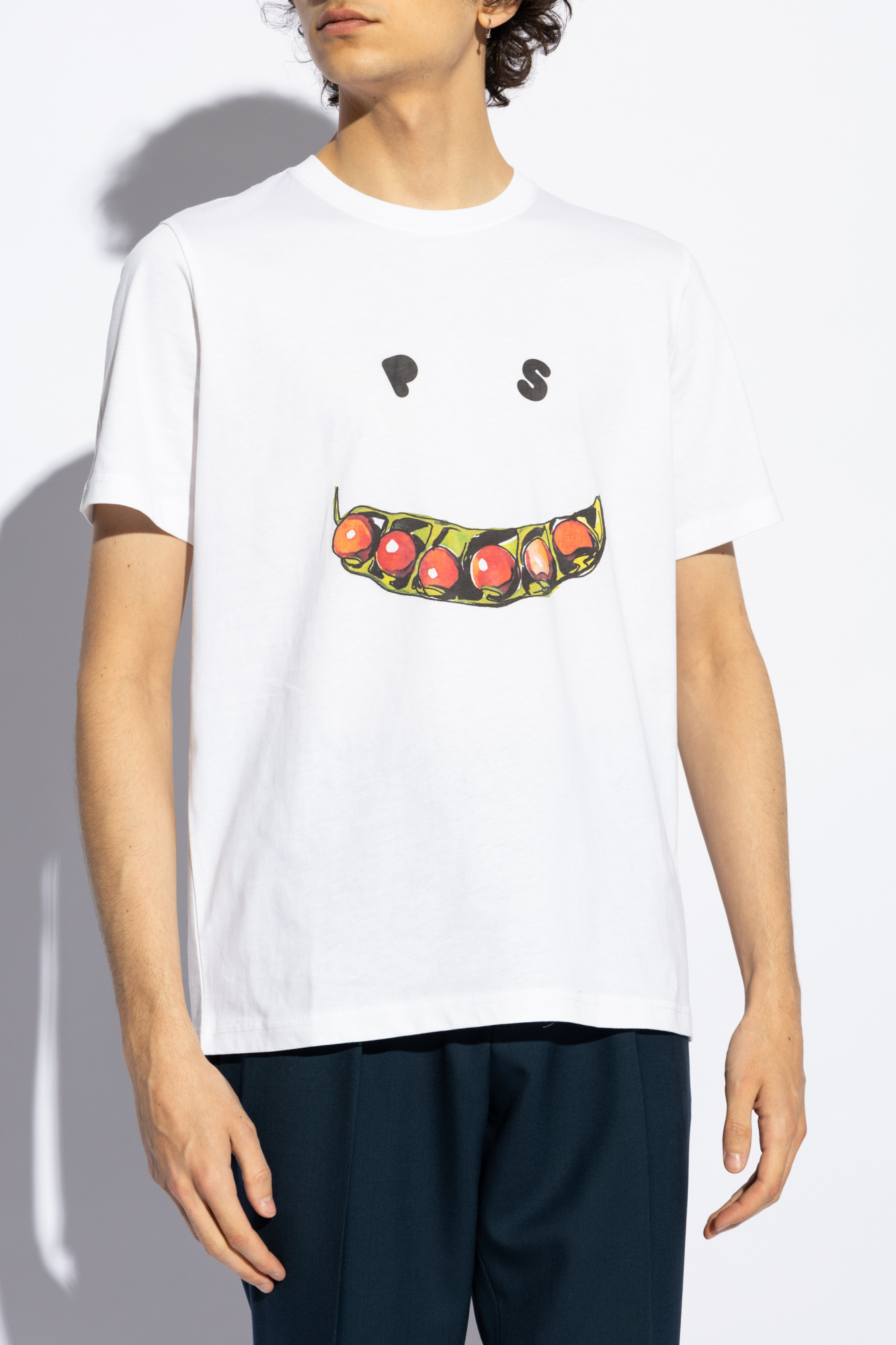 Shop Ps By Paul Smith Smiley Graphic-print Cotton T-shirt In White