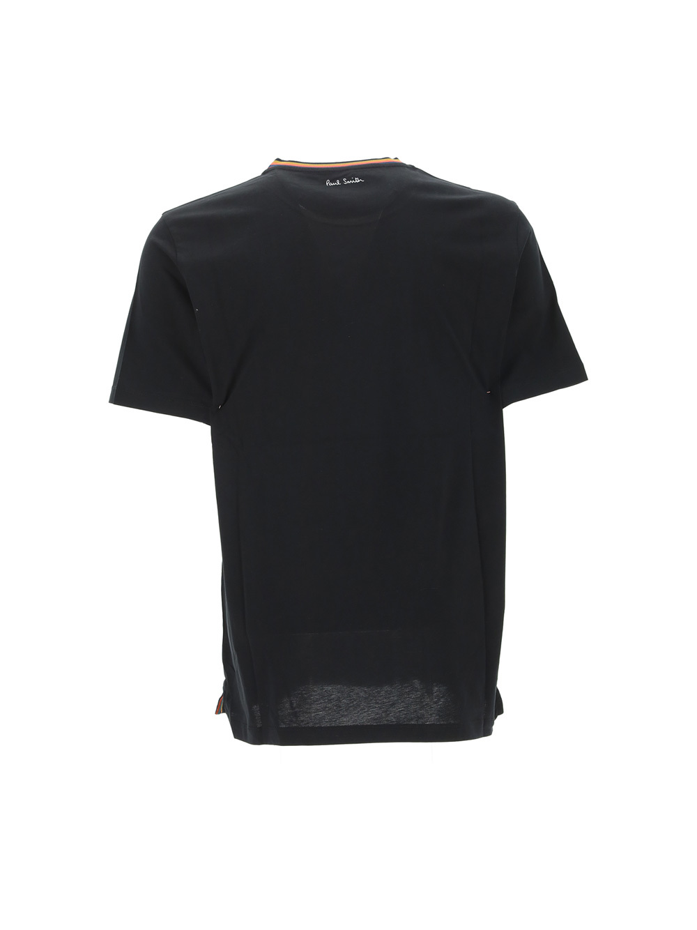Shop Paul Smith Logo Round Collar Short-sleeved T-shirt In Black
