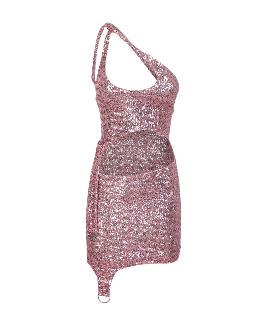 Ambush Asymmetric Sequin Minidress In Multicolor