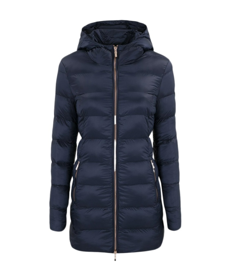 EA7 LOGO HOODED DOWN JACKET 