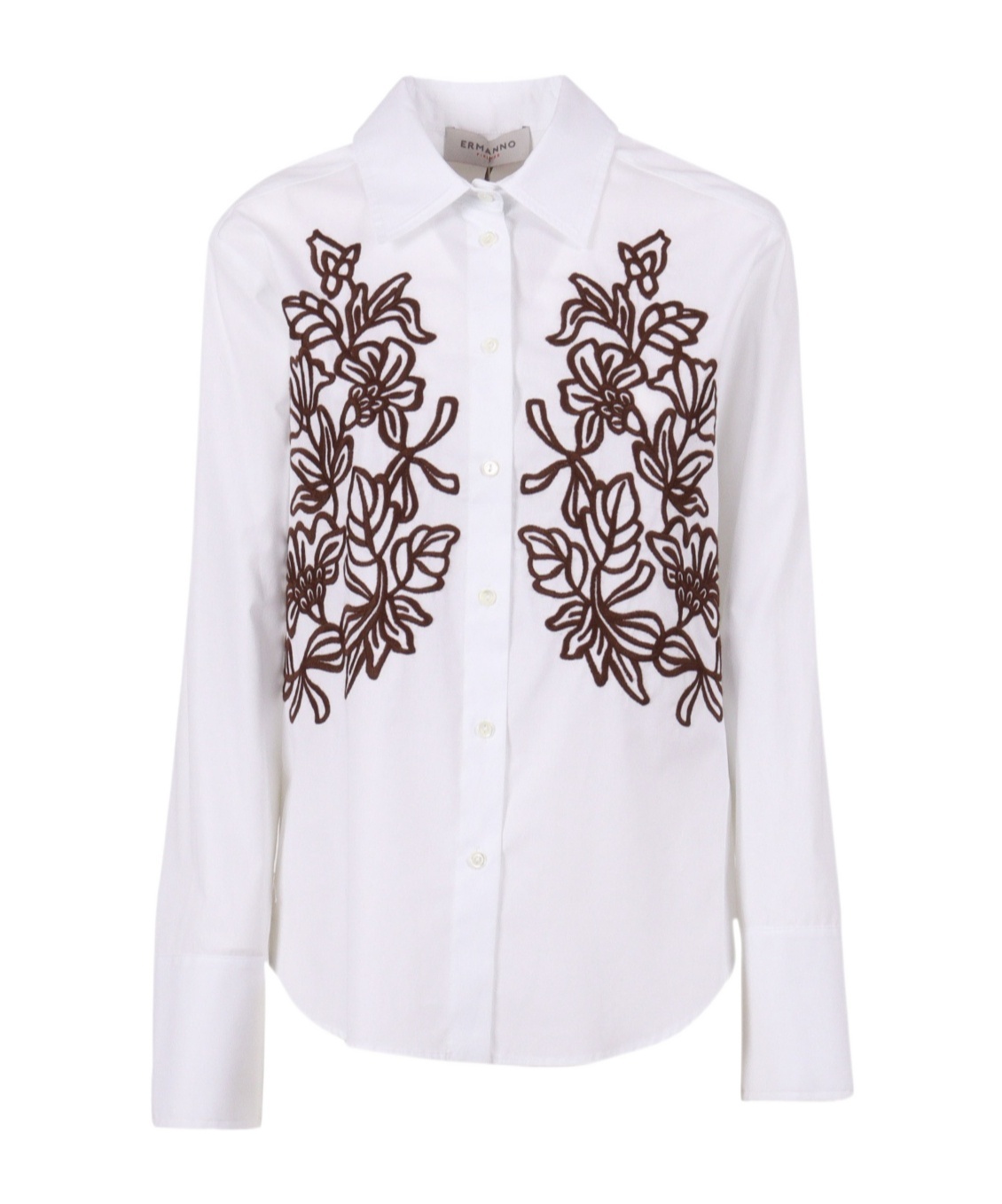 Ermanno Scervino Long Sleeve Shirt In White